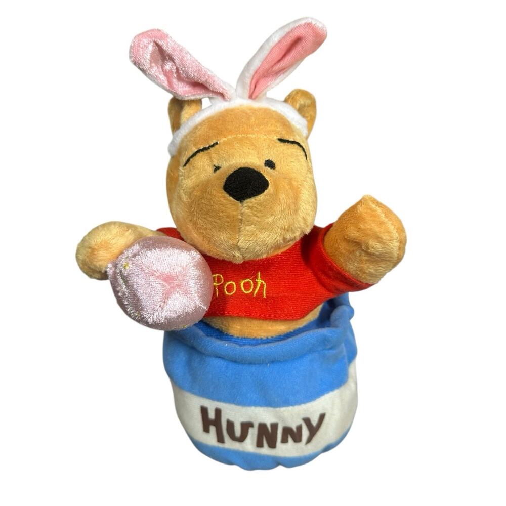 DanDee Disney Singing Winnie the Pooh Easter Bunny Ears in‎ Hunny Pot Lights 9"